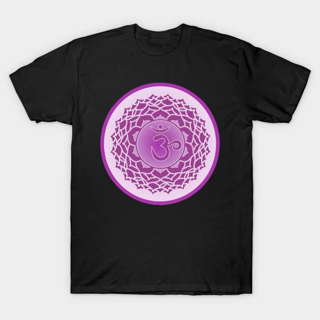 The Purple Haze of the Crown Chakra- Yellow T-Shirt by EarthSoul